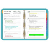 2026 Weekly and Monthly Planner Calendar Notebook with Stickers Green