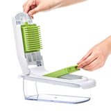 Vegetable Chopper with Container for Salad Prep Green
