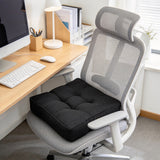 PP Cotton Padded Seat Cushion Thickened Rolled Edge for Chairs Black