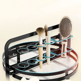 2-Tier Rotating Makeup Organizer Perfume Organizer for Dresser Bathroom Organizers Black