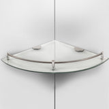 Glass Shelves Wall Mounted Bathroom Toughened Clear Corner Shelf