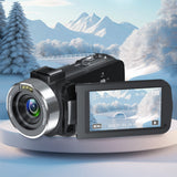 4K Video Camera Camcorder with 18X Digital Zoom and 32GB Memory Card
