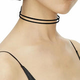 3PCS Black Layered Necklace Set for Women Adjustable Fashion Jewelry Gift