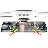 12" 4K Streaming Rearview Mirror Dash Cam with Dual Lens & Night Vision