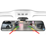 12" 4K Streaming Rearview Mirror Dash Cam with Dual Lens & Night Vision