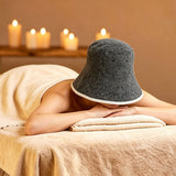 2 Pack Wool Blend Sauna Hats Moisture Absorbing Sauna Cap for Steam Room