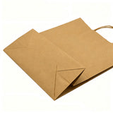 100 PCS Brown Kraft Paper Gift Shopping Bags with Handles for DIY