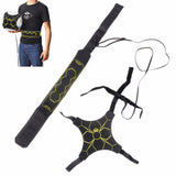 Soccer Volleyball & Rugby Trainer Football Kick and Throw Solo Practice Training Aid Yellow