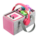Portable Felt Cloth Storage Bag for Musical Speakers Pink