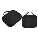 Jewellery Organiser with 6 Zipper Pouches Portable Jewellery Storage Case with Clear Windows Black