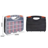 Portable Tool Parts Storage Box with Clear Compartments Plastic Organizer Case with Carry Handle for Screws Crafts