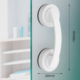 No Drill Suction Cup Door Handle for Glass Door Bathroom Cabinet White