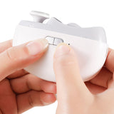 2-in-1 Electric Nail Clipper and Nail Polisher Portable Grooming Tool White