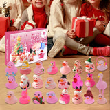 24 Days Advent Calendar Christmas Rubber Ducks Countdown Calendar Blind Box Pink