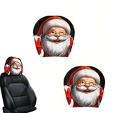 2 PCS Double Sided Christmas Auto Seat Headrest Covers Style 3
