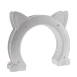 White Cat Ear Pet Door Frame for Interior Doors Cute and Easy Indoor Access