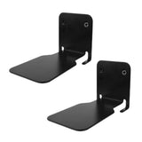 2Pcs Invisible Bookshelf Wall Mounted Book Storage Rack Home Decor Black
