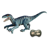 2.4Ghz Remote Control Dinosaur Toy Electric RC Walking Toy Blue Velociraptor