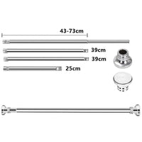 Extendable Shower Curtain Rod Adjustable Tension Pole for Kitchen Cupboard Bathroom Window