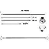 Extendable Shower Curtain Rod Adjustable Tension Pole for Kitchen Cupboard Bathroom Window