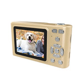48MP Digital Camera for Beginners 1080P HD Video 16X Zoom Selfie Camera with 32GB TF Card Gold