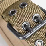 Padded Nylon Dog Collar Leash Set Adjustable for Large Dogs Khaki