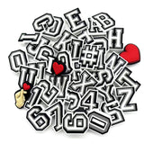 80 Piece Letter Number Heart Charms for Clog Shoes
