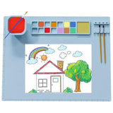 Anti-Stick Silicone Painting Mat Drawing Art Pad Washable Painting Mat Blue