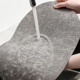 6Pcs Placemats Heat Resistant Oval Faux Leather Place Mats for Kitchen Dining Table