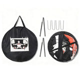 2-in-1 Portable Foldable Soccer Goal with Detachable Target - Red