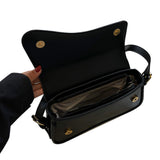 One Shoulder Bag for Women Trendy Underarm Fashion Handbag Black