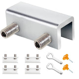4 PCS Sliding Window Locks with Key Silver