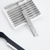 Hair thinning Razor Hairdressing Thinning Shaper Comb Styling Razor / 10 Blades Black