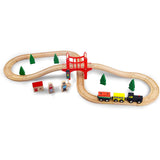 Wooden Train Set with Tracks – Expandable and Changeable for Girls and Boys 6 Years Old Style 1