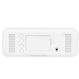 3-in-1 Digital Clocks for Living Room with Temperature for Bedroom White