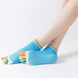 5 Pair Women Yoga Socks Non-Slip Grippy Pilates Socks for Barre Ballet