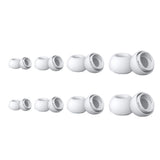8 Pairs Silicone Ear Tips Compatible With AirPods Pro 1 and 2 Comfortable Replacement Ear Tips White