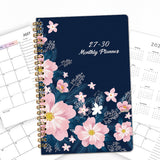 2027 to 2030 A5 Spiral Four Year Planner Notebook Monthly Goals Style 3