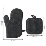 Cotton Silicone Oven Mitts with Pot Holders Set