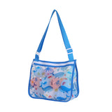 Beach Mesh Storage Bag Shell Collection Bag Beach Sand Toy Seashell Bag Dark Blue Whale