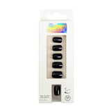 Set of 24Pcs Press On Nails Solid Color Self-Adhesive Fake Nails Black
