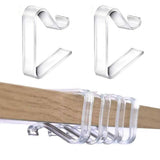 24 PCS Clear Plastic Tablecloth Clips for Indoor Outdoor Tables