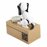 Robotic Eating Dog Electric Coin Bank Toy Fun Money Saving Bank Black