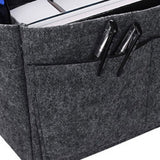 Thick Felt Tote Bag Organizer Insert with Multiple Pockets Gray