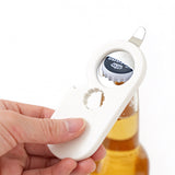 2 Pcs 5 in 1 Jar Bottle Can Opener Easy Attach Storage White