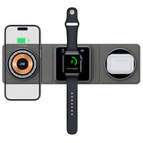 3-in-1 Magnetic Wireless Charger Foldable Fast Charging Station for Android Apple