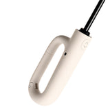 Automatic 10-Rib Folding Umbrella with Carabiner Handle Windproof Beige
