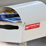 10 PCS Self Adhesive No Junk Mail Mailbox Stickers for Home and Office