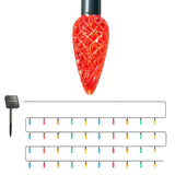7M Solar Strawberry String Lights Waterproof Christmas LED Holiday Decor - Multicolor