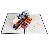 3D Pop-Up Happy Birthday Card with Envelope Unique Greeting Card Gift Style 1
